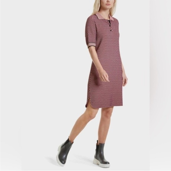New! Marc Cain Kitted Polo Dress - Picture 1 of 12